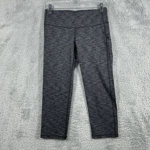 Athleta Heather Gray Cropped Leggings with Stitch Detail size‎ Small
